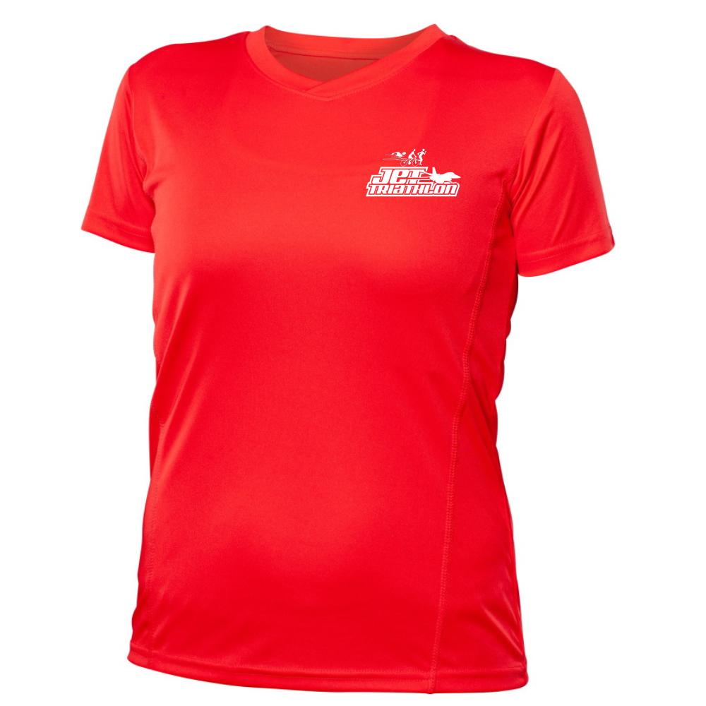 Short Sleeve Technical Sweater - Women - Red