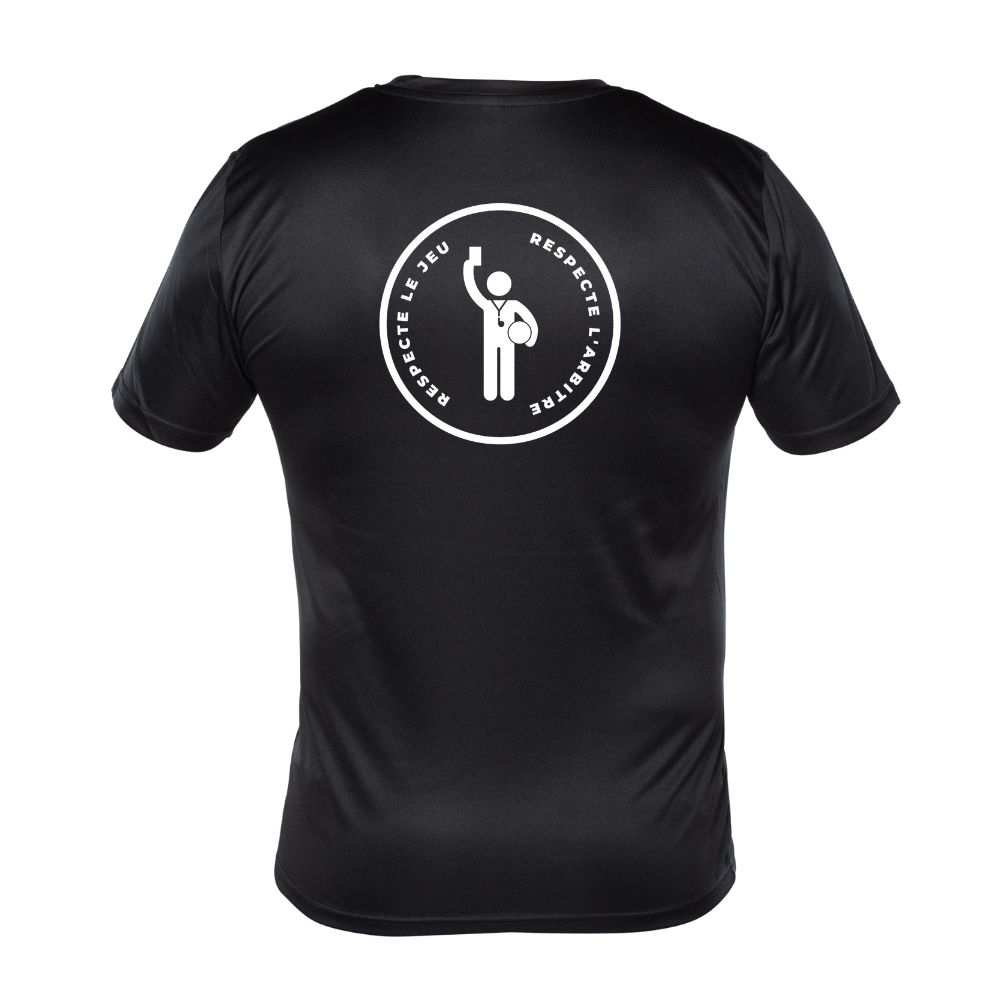 Referee - Technical short-sleeved shirt - Men - Black - Version without identification REFEREE