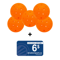 Set of 5 outdoor pickleball balls + free gift certificate - X-40