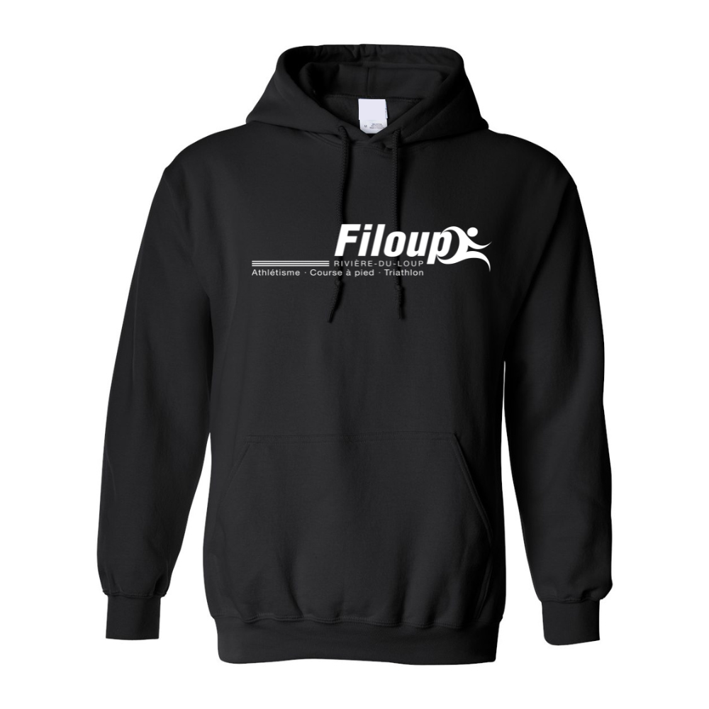 Filoup - Chandail molleton à capuchon (Kangourou/Hoodie) - Adulte - Noir