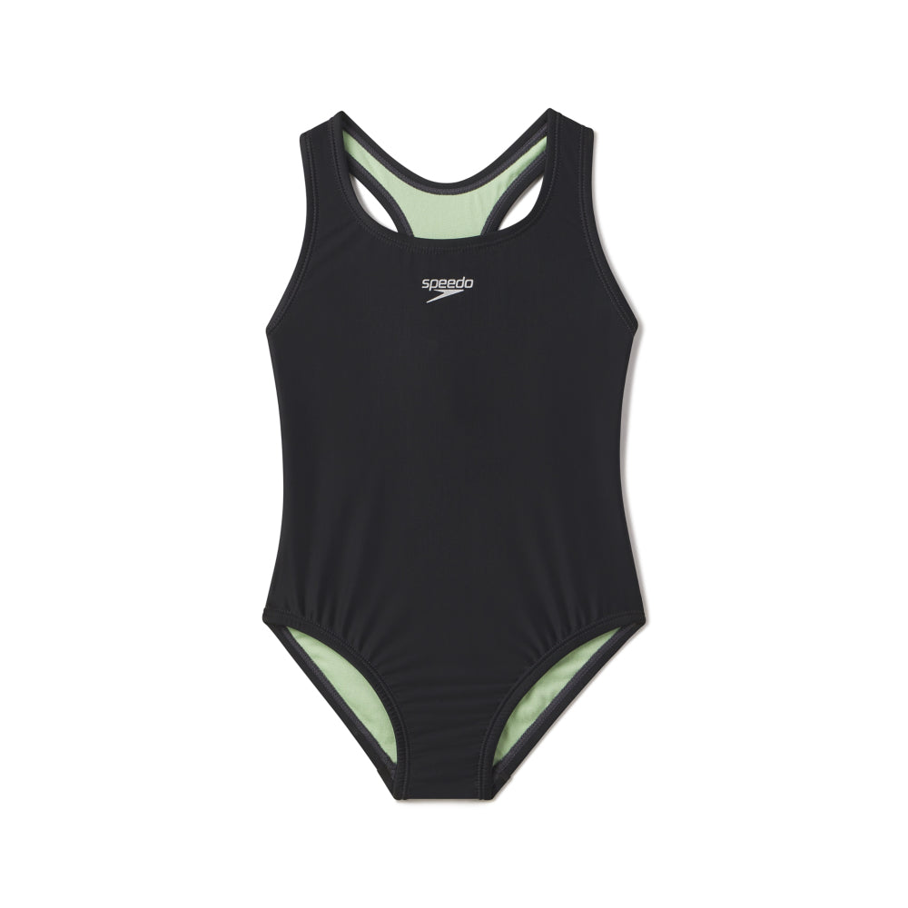 Speedo Solid Racerback One Piece - Maillot pour fille, une pièce - Anthracite (334)