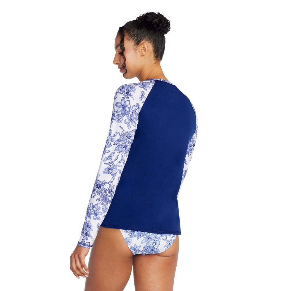 Speedo - Rashguard imprimé manches longues pour adultes - CERULEAN BLUE