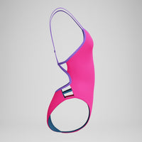 Speedo TRIBACK Endurance+ - SOLID - Women's Training Swimwear - FLARE PINK / INDIGO GLOW