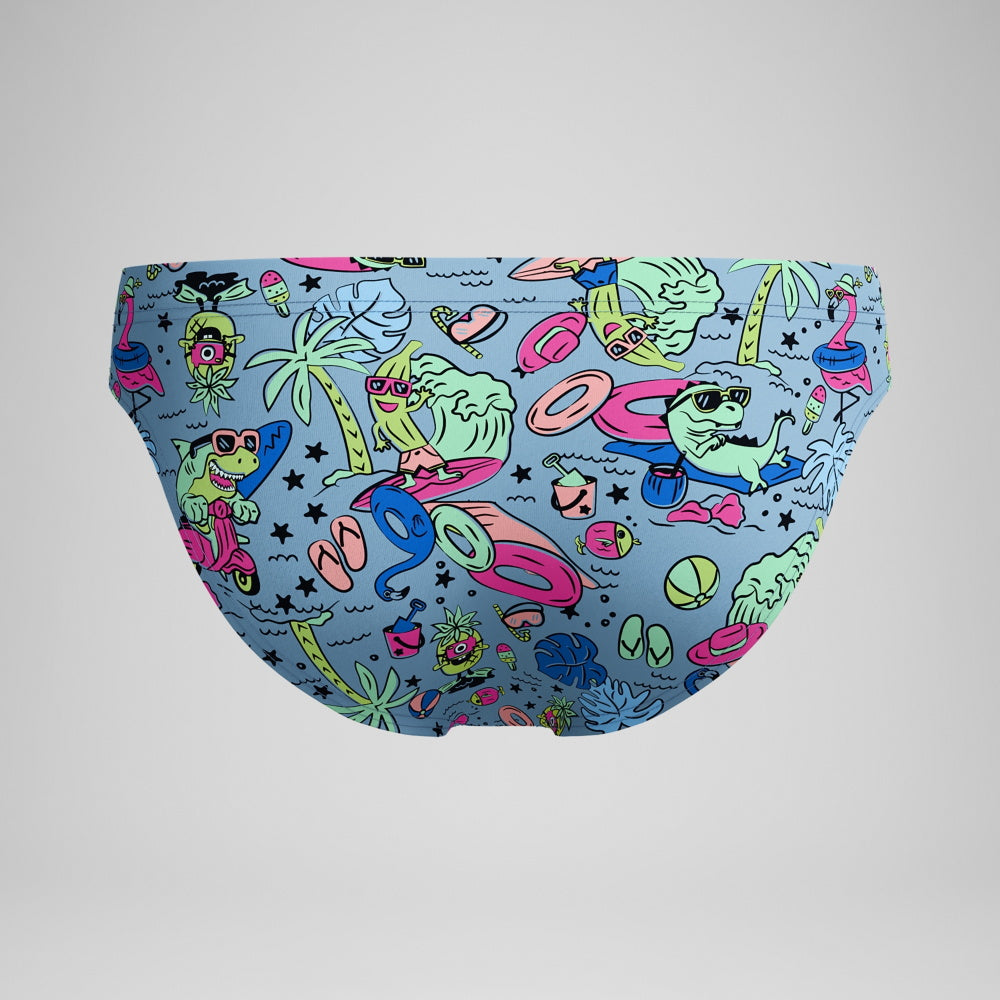 Speedo BRIEF PRINTED - Brief Endurance+ - Men's Training Swimwear - ELECTRIC LUAU / ARCADIA BLUE