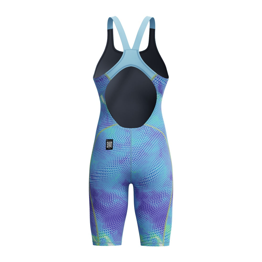 Combinaison de compétition femme Speedo Fastskin Hyperspark Openback Kneeskin