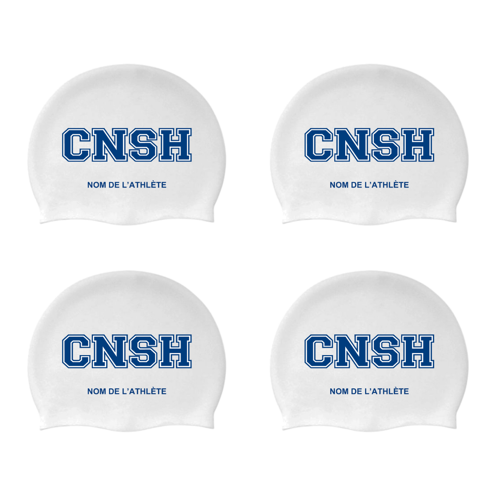 CNSH - Custom silicone bathing caps - White