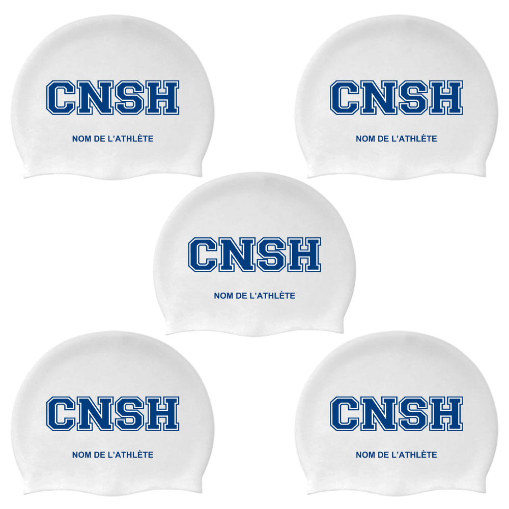 CNSH - Custom silicone bathing caps - White