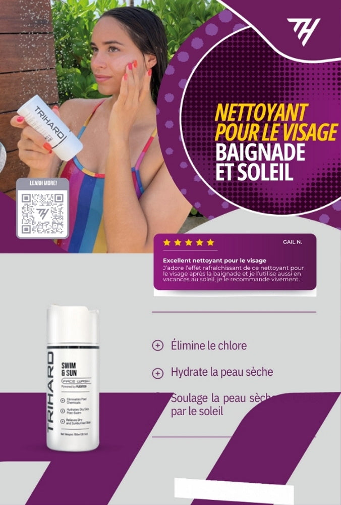 TRIHARD - Nettoyant pour le visage baignade et soleil