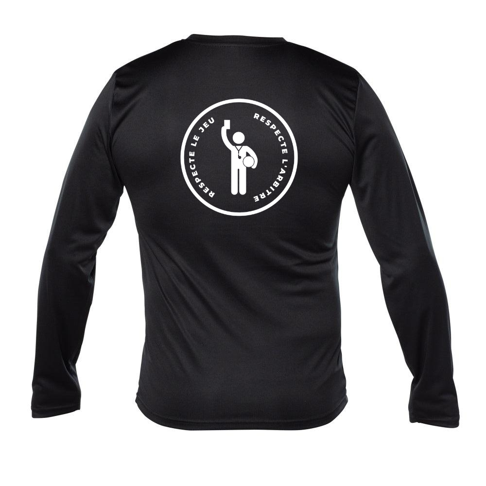 Referee - Technical sweater, long sleeves - Men - Black - Version with identification REFEREE