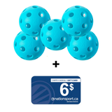 Set of 5 indoor pickleball balls + free gift certificate - X-26