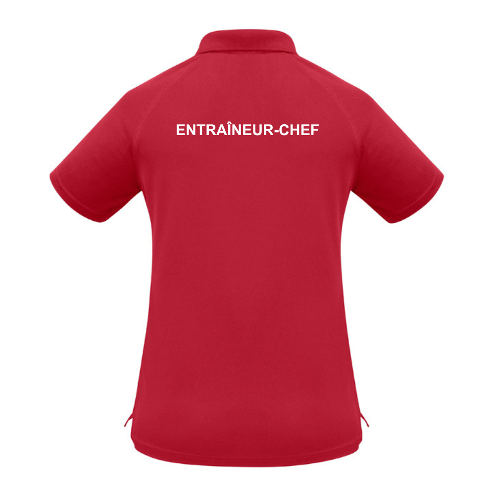 CNHR - Polo pour entraîneur-chef - Féminin - Rouge