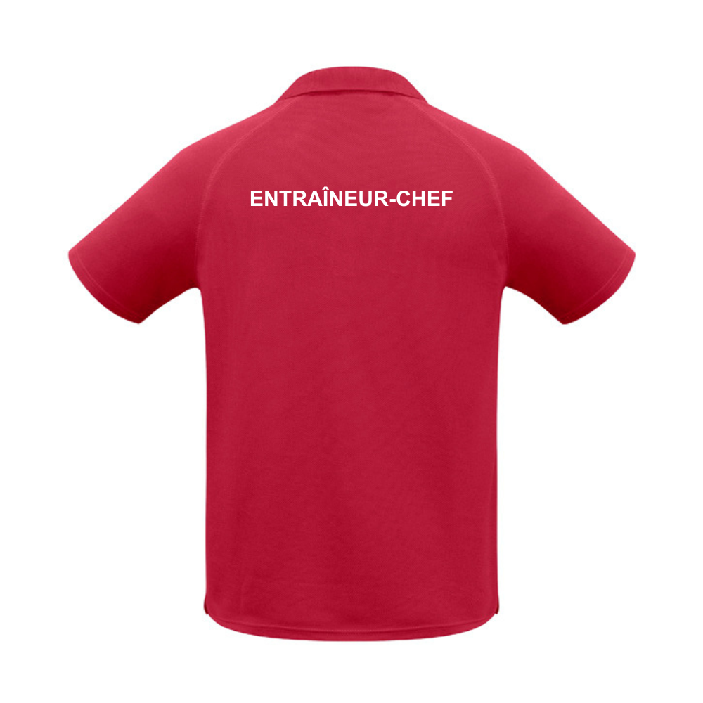 CNHR - Polo pour entraîneur-chef - Masculin - Rouge