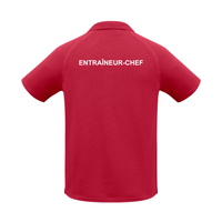 CNHR - Polo pour entraîneur-chef - Masculin - Rouge