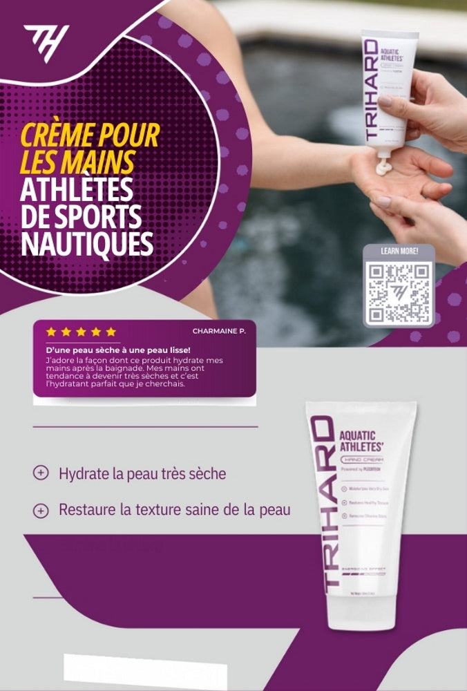 TRIHARD - Crème pour les mains d’athlètes de sports aquatiques