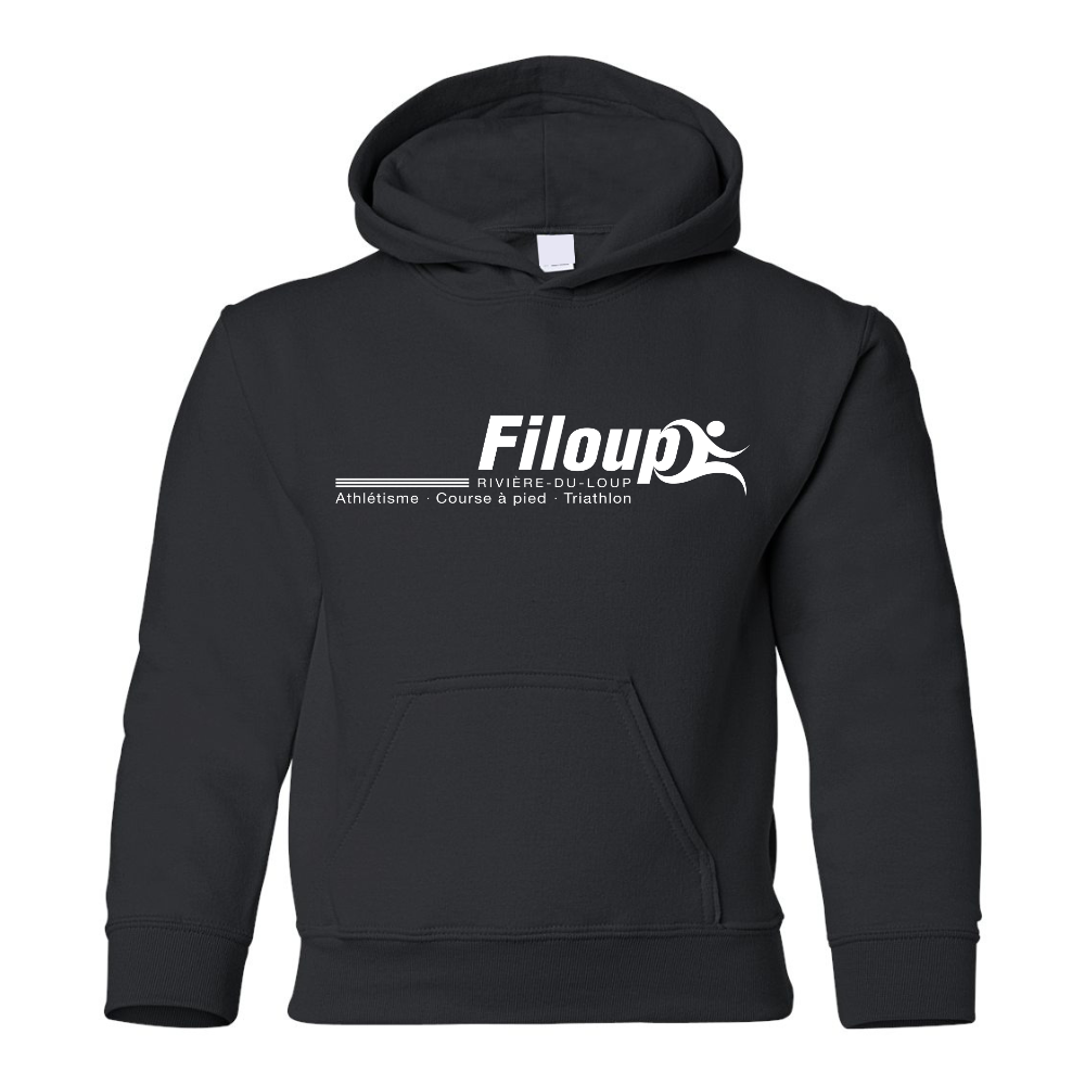 Filoup - Chandail molleton à capuchon (Kangourou/Hoodie) - Juvénile - Noir