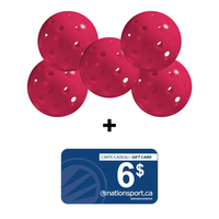 Set of 5 outdoor pickleball balls + free gift certificate - X-40