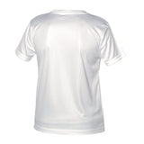 Rouge et Or Badminton - Chandail technique à manches courtes - Enfant - Blanc
