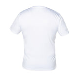 Rouge et Or Badminton - Chandail technique à manches courtes - Homme - Blanc