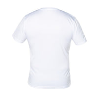 Rouge et Or Badminton - Chandail technique à manches courtes - Homme - Blanc