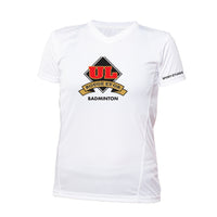 Rouge et Or Badminton - Chandail technique à manches courtes - Féminin - Blanc