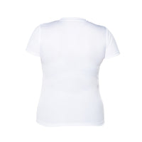 Rouge et Or Badminton - Chandail technique à manches courtes - Féminin - Blanc