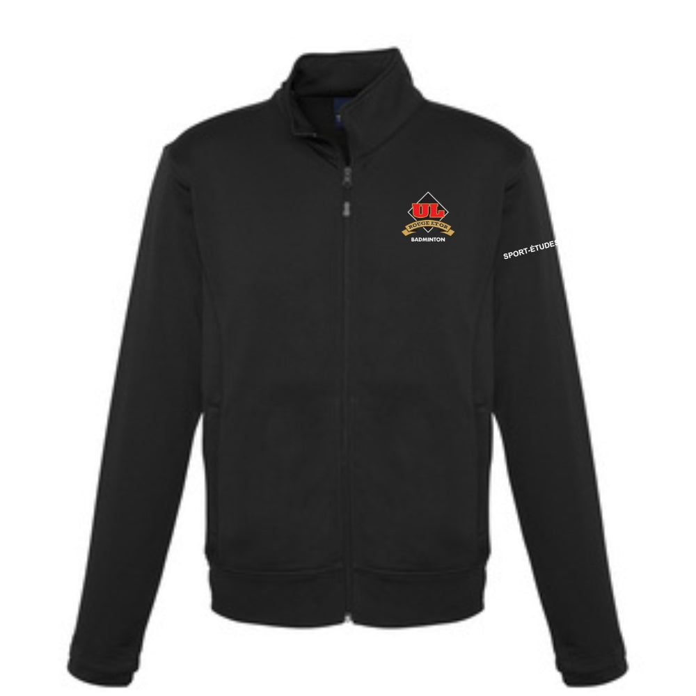Rouge et Or Badminton - Veste sportive avec fermeture éclair - Coupe régulière - Noir