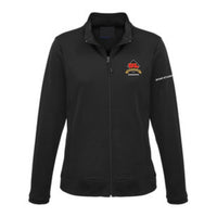 Rouge et Or Badminton - Veste sportive avec fermeture éclair - Coupe féminine - Noir