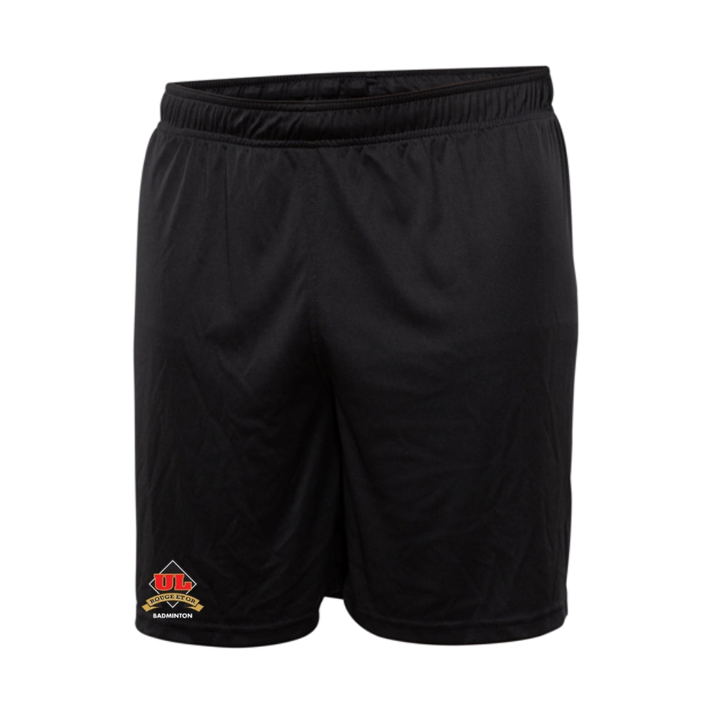 Rouge et Or Badminton - Short Unisexe - Dry Fit - Noir