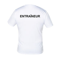 Rouge et Or Badminton - Chandail technique à manches courtes - Entraîneur - Homme - Blanc