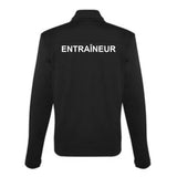 Rouge et Or Badminton - Veste sportive avec fermeture éclair - Entraîneur - Coupe régulière - Noir