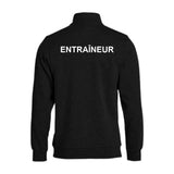 Unisex Half-Zip Hoodie - Black