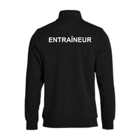 Unisex Half-Zip Hoodie - Black