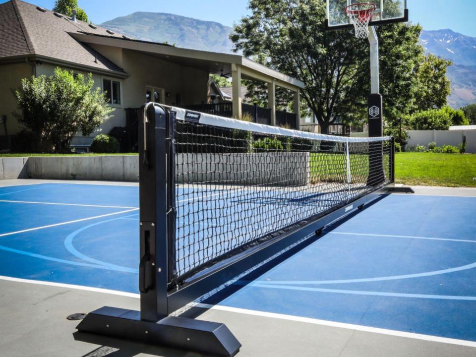 Dominator MAX PRO PORTABLE NET – Filet de pickleball portatif extérieur sur roulettes - Noir