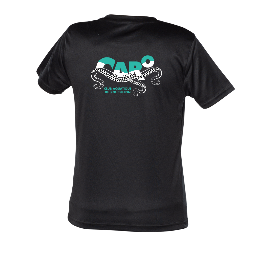 CARO - SPORTS-ÉTUDES - Chandail technique à manches courtes - Enfant - Noir