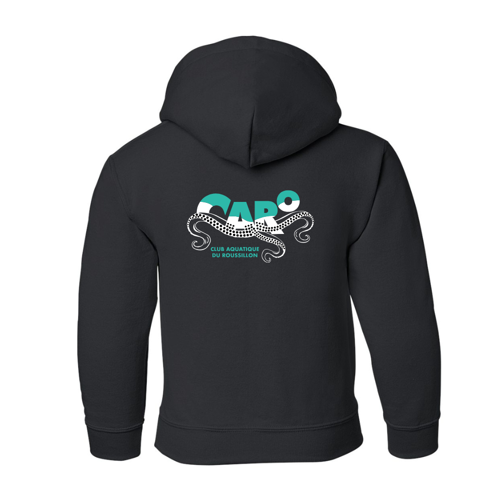 CARO - SPORTS-ÉTUDES - Chandail molleton à capuchon (Kangourou/Hoodie) - Noir - Juvénile