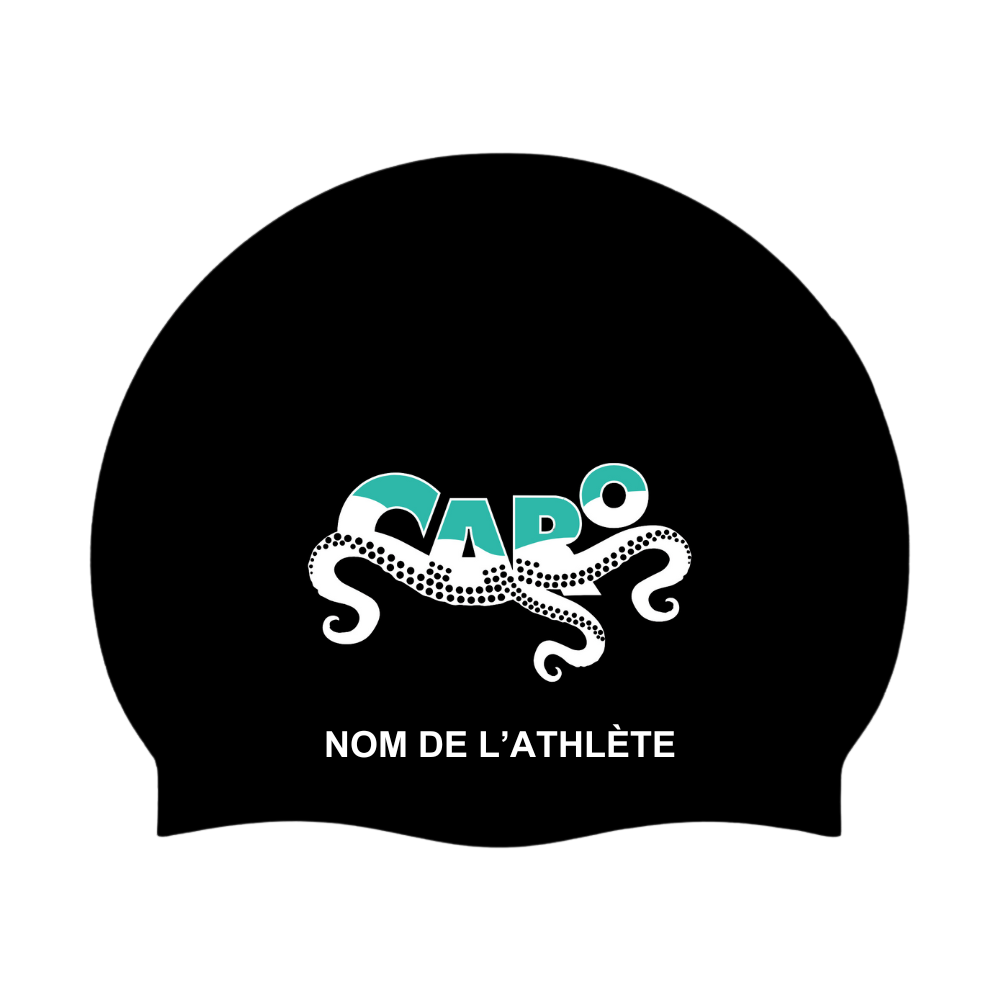 CARO - Custom Silicone Swim Caps - Black