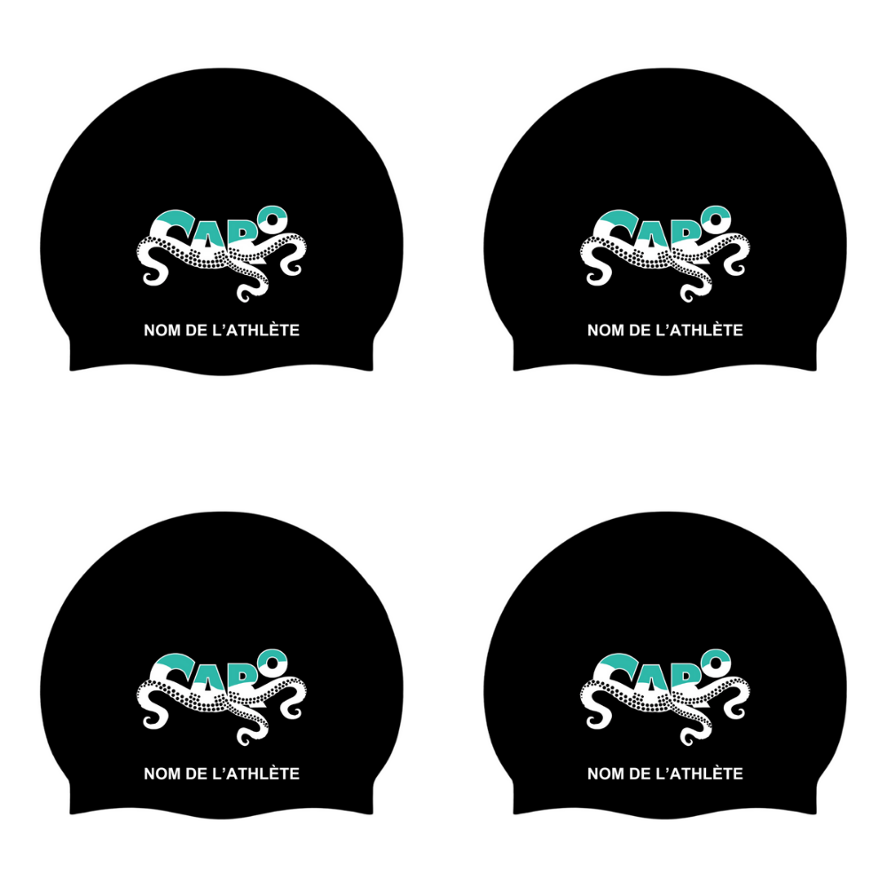 CARO - Custom Silicone Swim Caps - Black