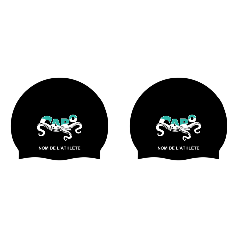 CARO - Custom Silicone Swim Caps - Black