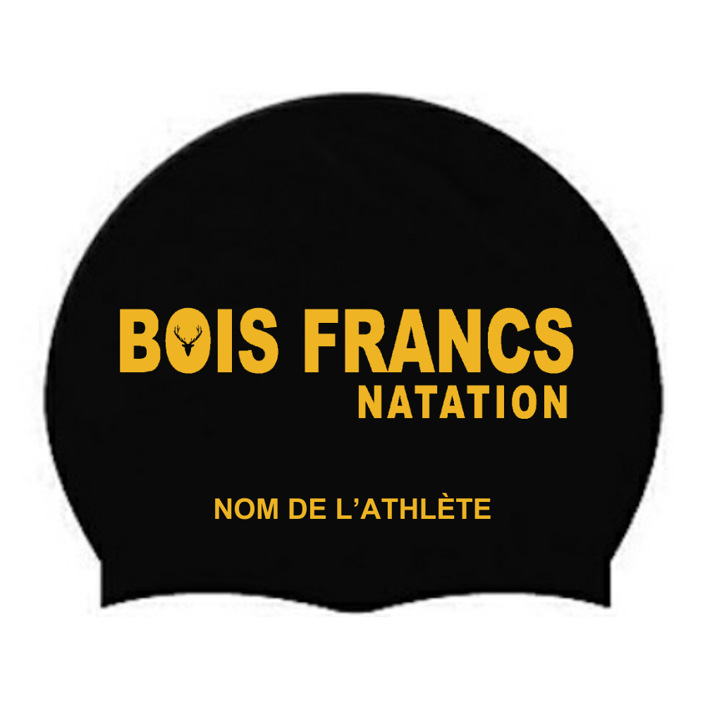 CNBF - Casques de bain en silicone personnalisés - Noir