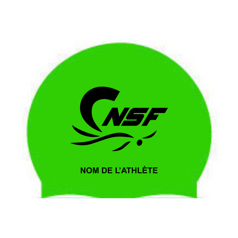 CNSF - Casques de bain en silicone personnalisés - Vert néon
