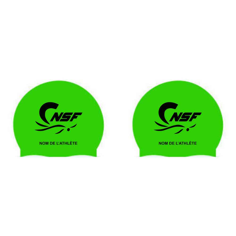 CNSF - Casques de bain en silicone personnalisés - Vert néon