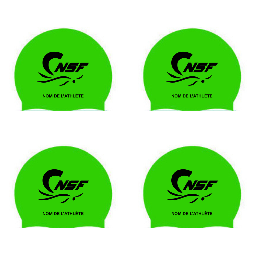 CNSF - Casques de bain en silicone personnalisés - Vert néon