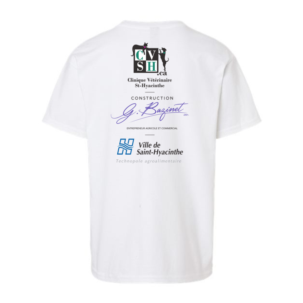 Short-sleeved cotton sweater - Juvenile - White