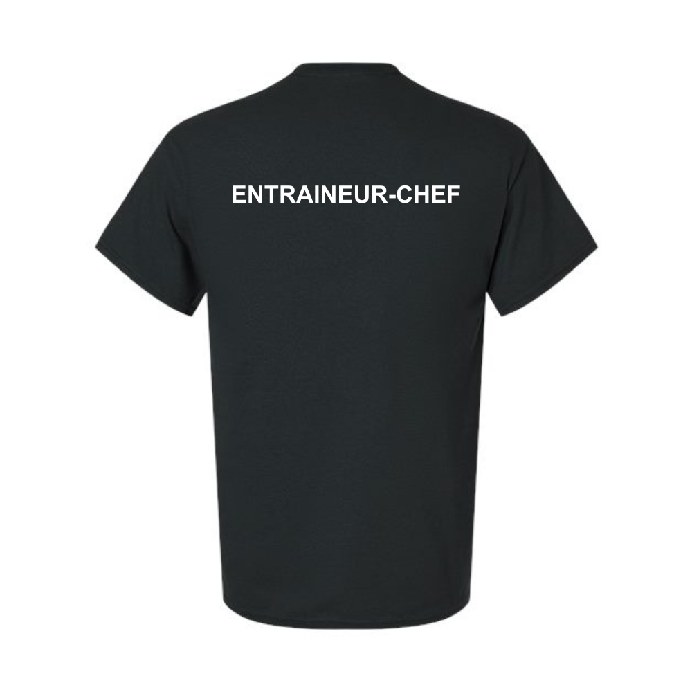 CNSH - Chandail à manches courtes en coton - ENTRAINEUR-CHEF - Masculin - Noir