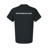 CNSH - Chandail à manches courtes en coton - ENTRAINEUR-CHEF - Masculin - Noir