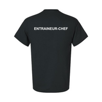 CNSH - Chandail à manches courtes en coton - ENTRAINEUR-CHEF - Masculin - Noir