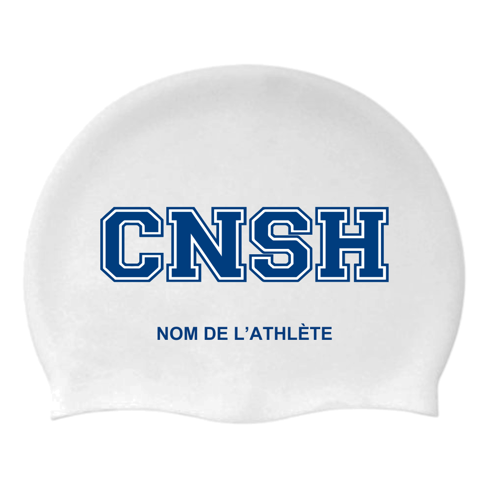 CNSH - Casques de bain en silicone pour cheveux longs - PERSONNALISÉS - Blanc