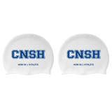 CNSH - Casques de bain en silicone pour cheveux longs - PERSONNALISÉS - Blanc