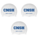 CNSH - Casques de bain en silicone pour cheveux longs - PERSONNALISÉS - Blanc