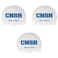 CNSH - Casques de bain en silicone pour cheveux longs - PERSONNALISÉS - Blanc